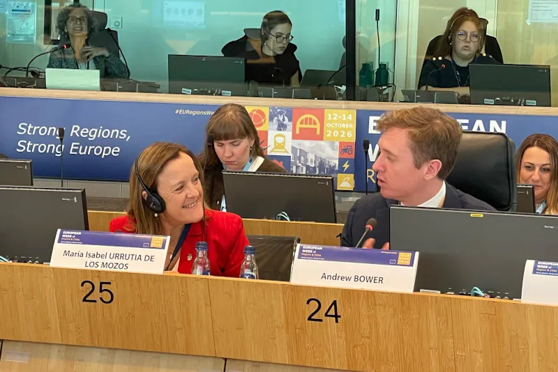 Imagen de la participación de Isabel Urrutia en el foro internacional sobre la preparación ante desastres (Foto: Gobierno de Cantabria)